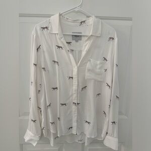 Rails Rocsi Shirt in Charcoal Wild cats Size Medium